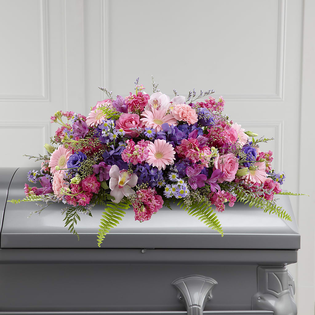 Glorious Garden Casket Spray – Joannies Floral Of Birch Run, Birch Run MI