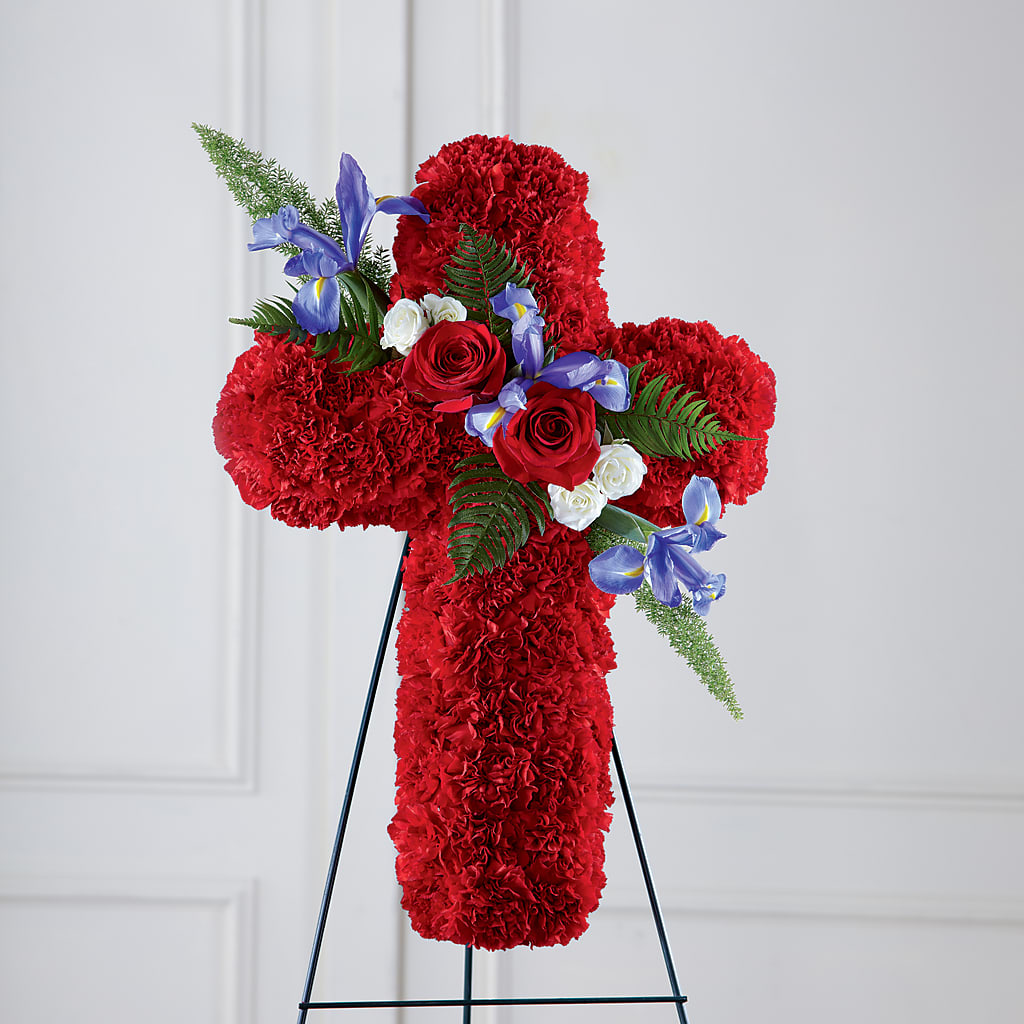 Faithful Hero Floral Cross – Joannies Floral Of Birch Run, Birch Run MI