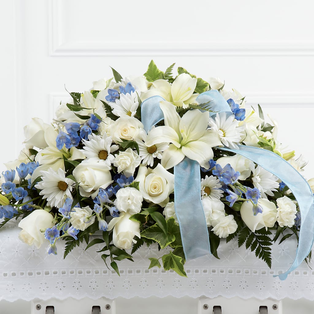 Tender Treasure Casket Spray – Joannies Floral Of Birch Run, Birch Run MI