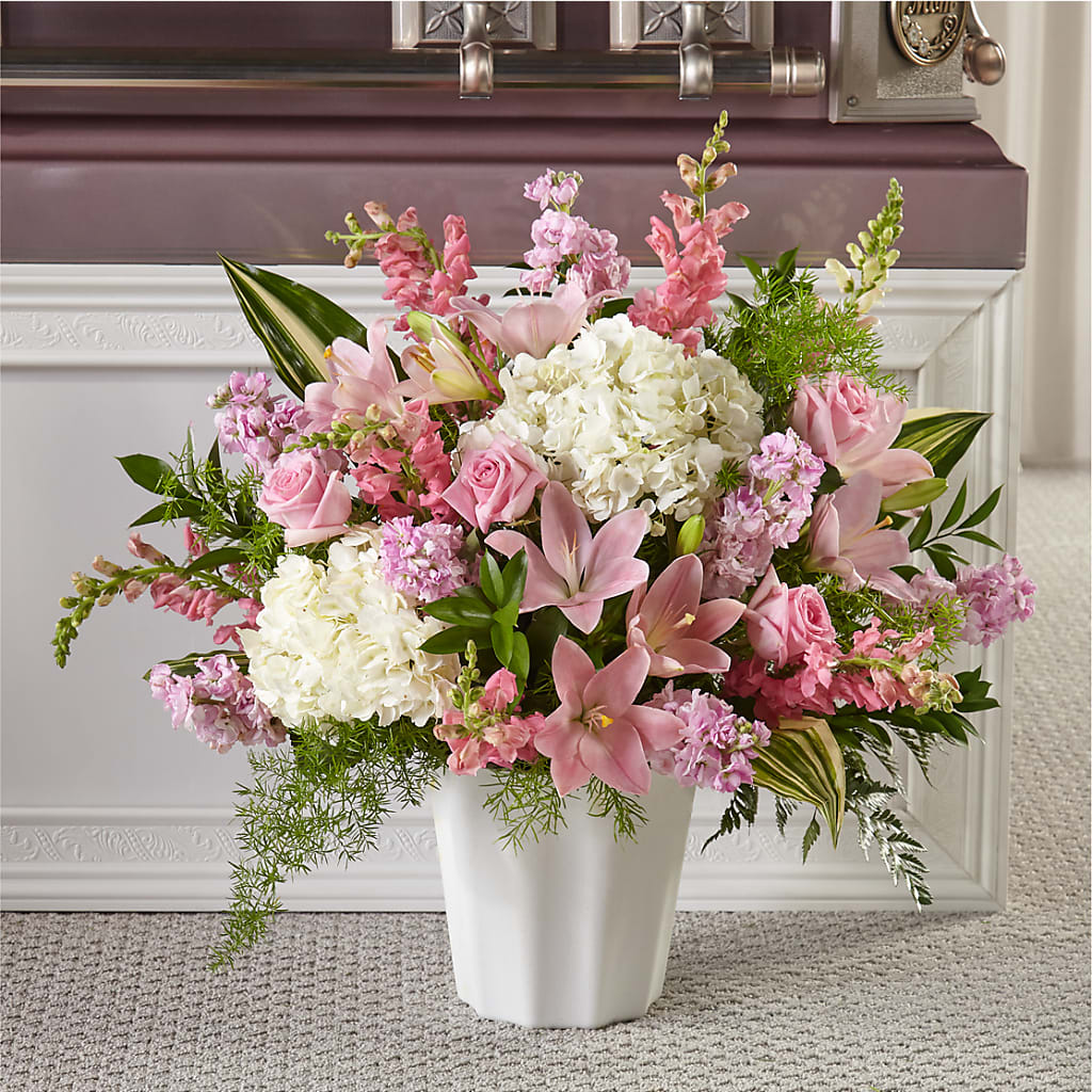 Simply Serene Floor Basket – Joannies Floral Of Birch Run, Birch Run MI