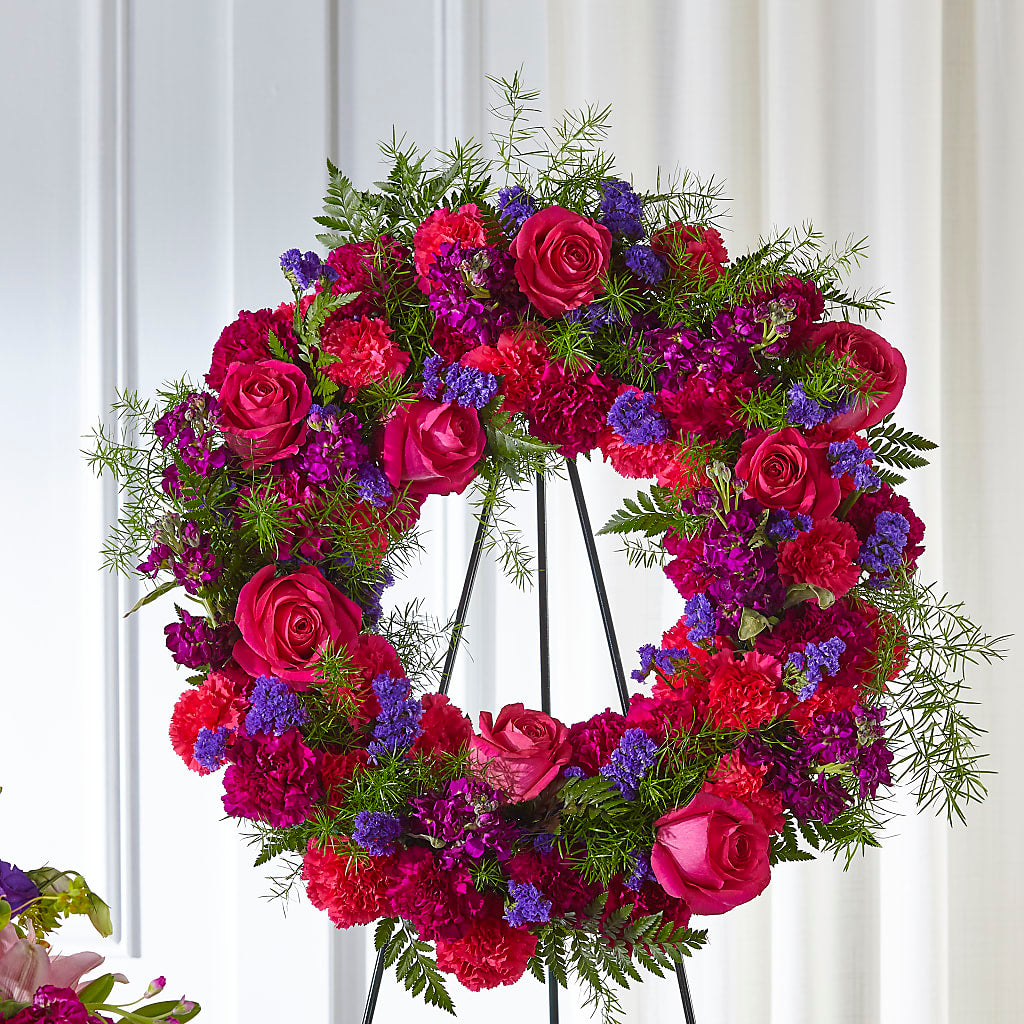 Calming Colors Wreath – Joannies Floral Of Birch Run, Birch Run MI
