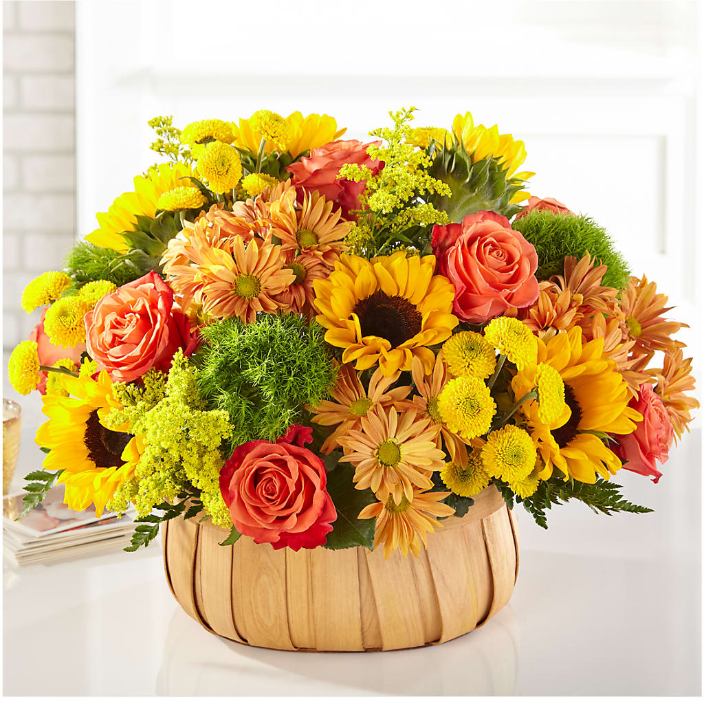 Harvest Sunflower Basket – Joannies Floral Of Birch Run, Birch Run MI