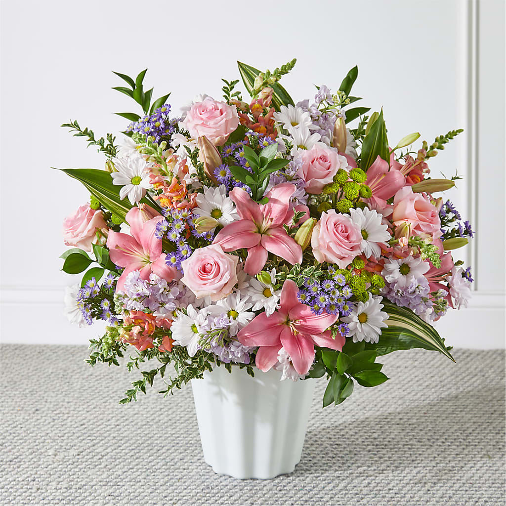 Abundant Compassion Floor Basket – Joannies Floral Of Birch Run, Birch Run MI