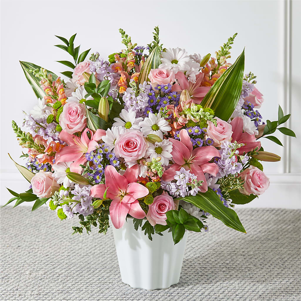 Abundant Compassion Floor Basket – Joannies Floral Of Birch Run, Birch Run MI