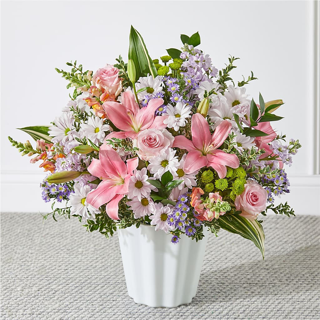 Abundant Compassion Floor Basket – Joannies Floral Of Birch Run, Birch Run MI