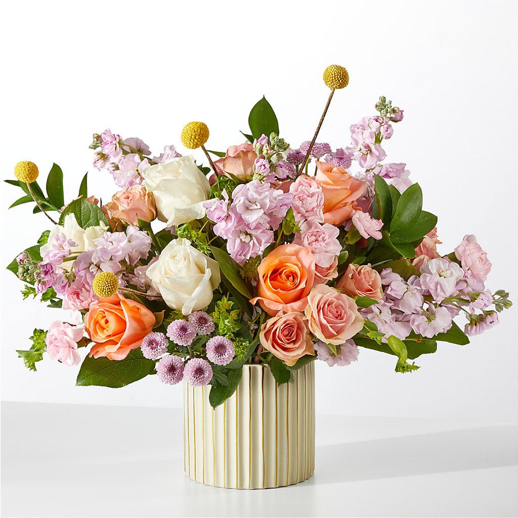 French Market Bouquet with Ivory Vase – Joannies Floral Of Birch Run, Birch Run MI