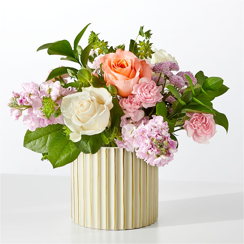 French Market Bouquet with Ivory Vase – Joannies Floral Of Birch Run, Birch Run MI