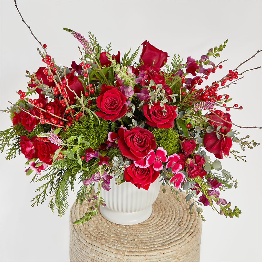 Big Red Bow Bouquet –  Joannies Floral Of Birch Run, Birch Run MI