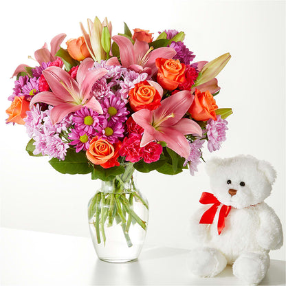 One and Only Bouquet and Bear Bundle –  Joannies Floral Of Birch Run, Birch Run MI