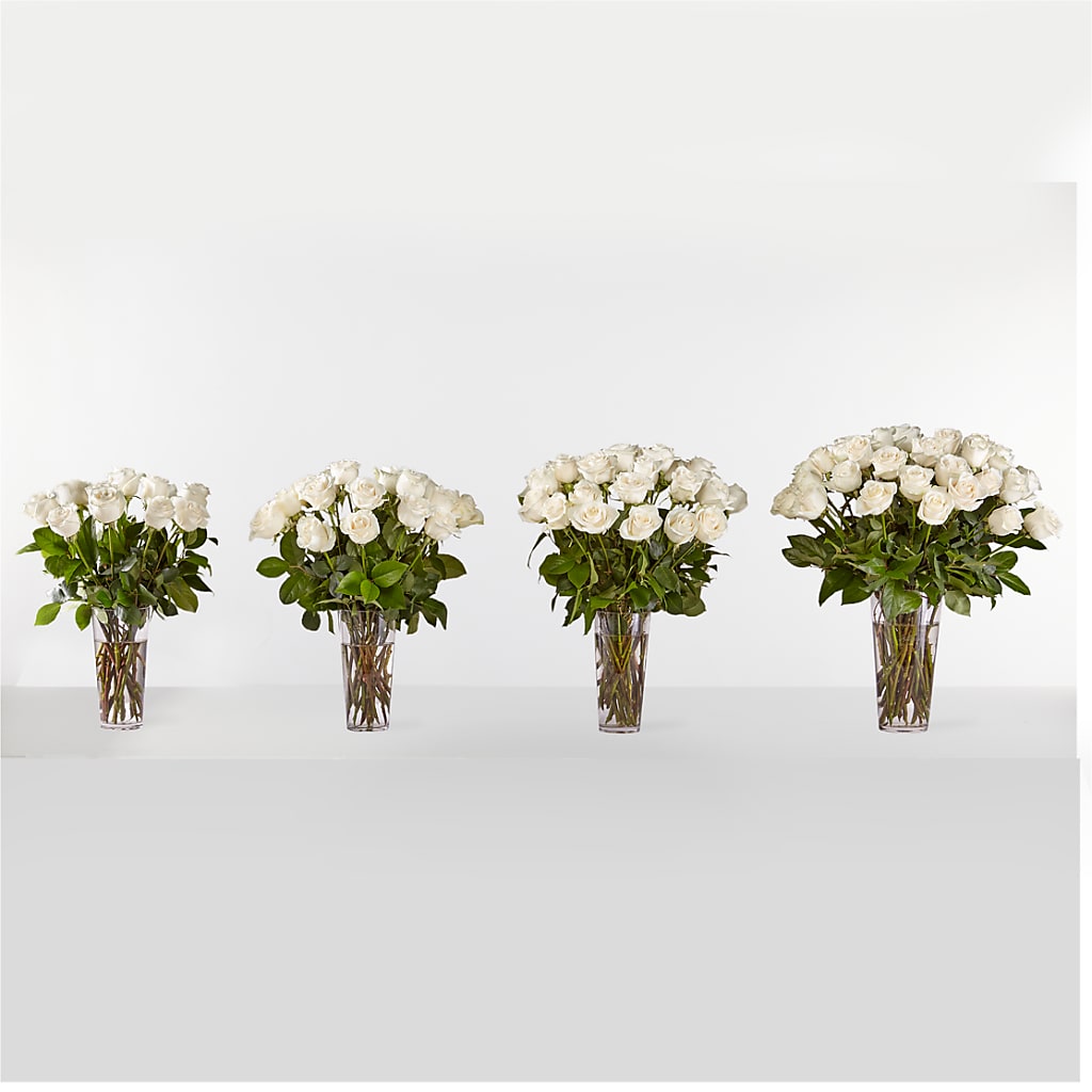 Long Stem White Rose Bouquet –  Joannies Floral Of Birch Run, Birch Run MI