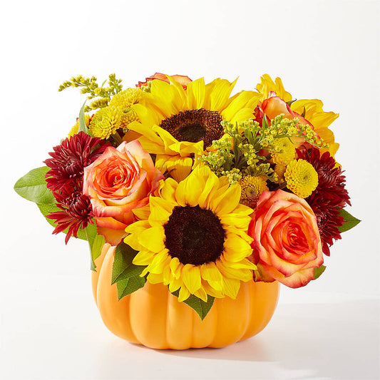 Golden Gourd Pumpkin Bouquet –  Joannies Floral Of Birch Run, Birch Run MI