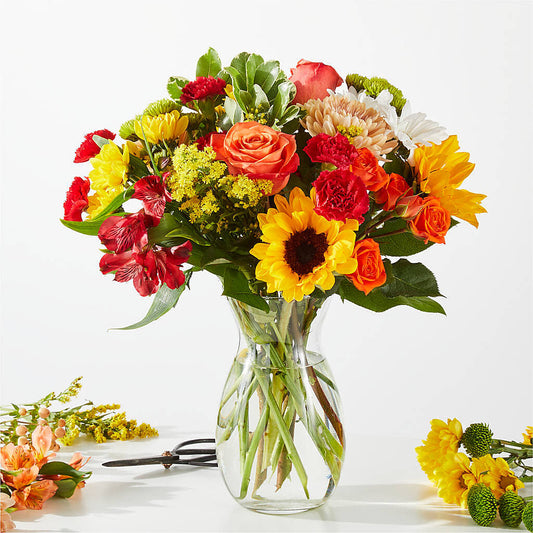 Fall Delight – A Florist Original –  Joannies Floral Of Birch Run, Birch Run MI
