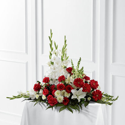 Crimson & White Arrangement –  Joannies Floral Of Birch Run, Birch Run MI