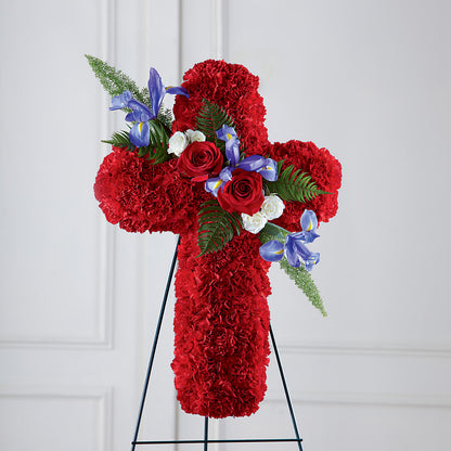 Faithful Hero Floral Cross –  Joannies Floral Of Birch Run, Birch Run MI