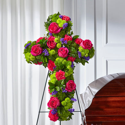 Tribute Rose Floral Cross –  Joannies Floral Of Birch Run, Birch Run MI