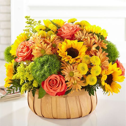 Harvest Sunflower Basket –  Joannies Floral Of Birch Run, Birch Run MI
