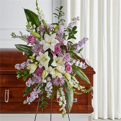 Grateful Hearts Standing Spray –  Joannies Floral Of Birch Run, Birch Run MI