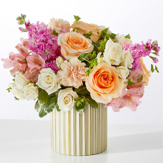 Paradise Bouquet with Ivory Vase –  Joannies Floral Of Birch Run, Birch Run MI
