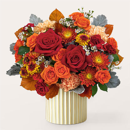 Merlot Bouquet with Ivory Vase –  Joannies Floral Of Birch Run, Birch Run MI