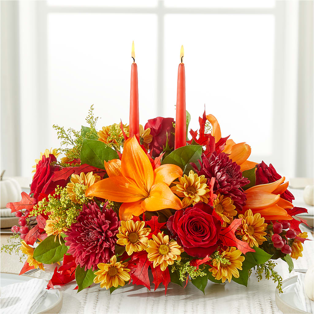 Autumn's Embrace Centerpiece –  Joannies Floral Of Birch Run, Birch Run MI