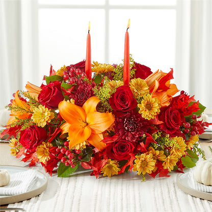 Autumn's Embrace Centerpiece –  Joannies Floral Of Birch Run, Birch Run MI